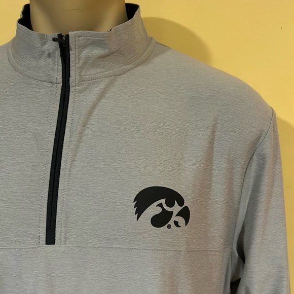 Iowa Hawkeyes colosseum windshirt large grey new - Picture 2 of 7